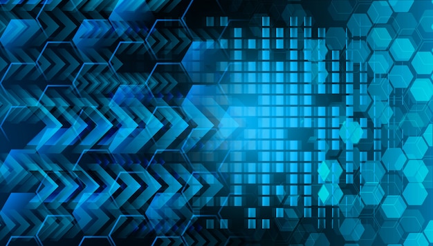Antecedentes del concepto de tecnología del futuro del cibercircuito azul