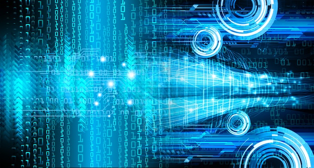 Antecedentes del concepto de tecnología del futuro del cibercircuito azul