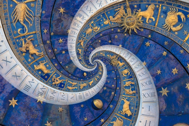 Antecedentes conceptuales antiguos abstractos sobre misticismo astrología fantasía