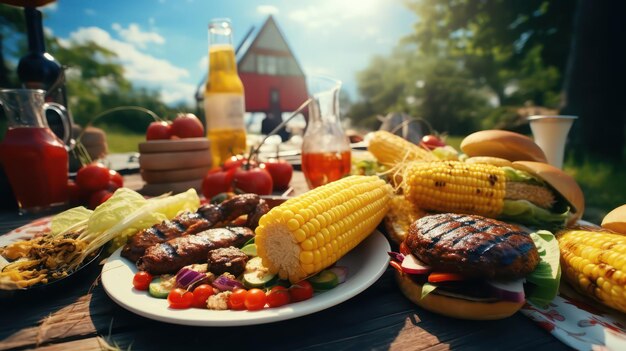 Foto antecedentes de cozinha ao ar livre