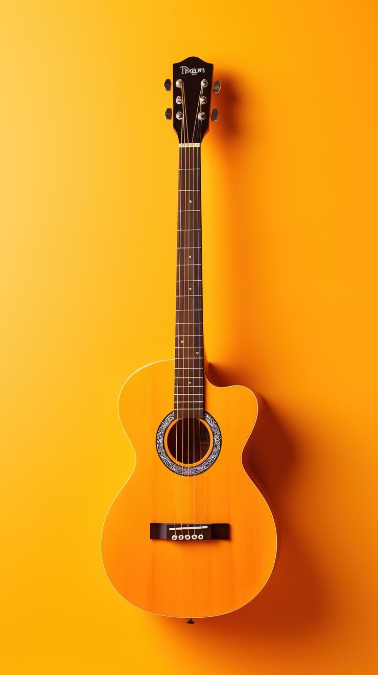Foto antecedentes de guitarrista minimalista