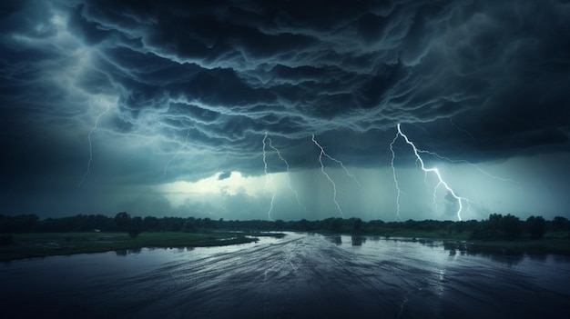 Foto antecedentes de observações do céu chuvoso