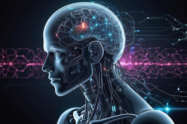 Foto antecedentes de tecnologia médica de ia inteligência artificial gerativa inteligência artificial de tecnologia médica e antecedentes de conceito futurista inteligência artificial generativa