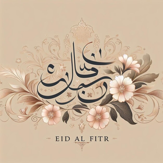 antecedentes de diseño de la caligrafía de eid al fitr