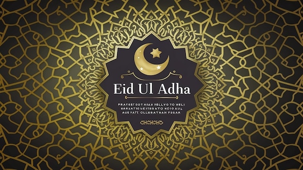 Antecedentes do tradicional festival islâmico Eid Al Adha mubarak