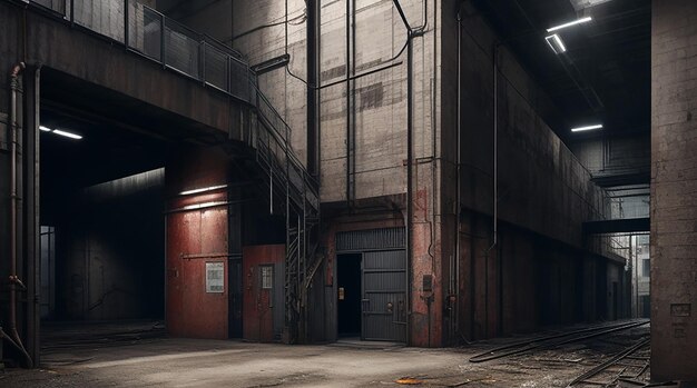 Foto antecedentes industriales con texturas arenosas superficies metálicas y decadencia urbana