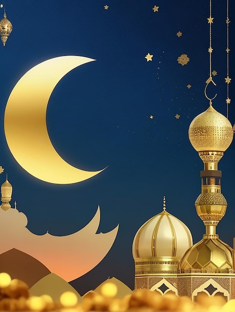 Antecedentes islámicos adecuados para los saludos de Eid fitradha Muharram Ramadan