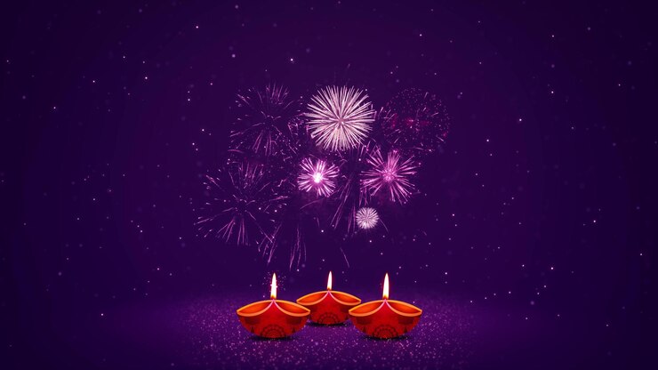 Antecedentes del movimiento de felicitación de Diwali Feliz tarjeta de felicitación del festival hindú Festival de luz de Diya en llamas