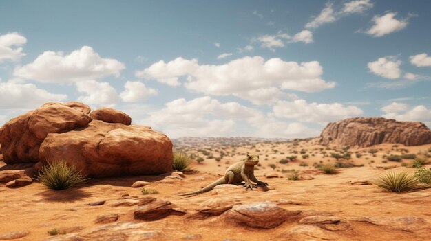 Foto antecedentes de la observación de la vida silvestre del desierto