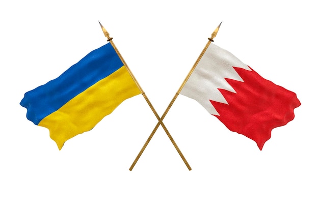 Antecedentes para designers Bandeiras nacionais do Dia Nacional da Ucrânia e do Bahrein