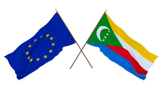 Antecedentes para designers ilustradores Bandeiras do Dia da Independência Nacional A União Europeia e Comores