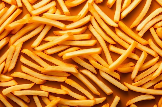 Antecedentes Refeição saborosa francesa Chips gordura batata lanche comida gorda frita IA geradora