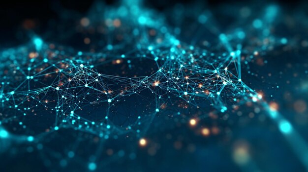 Antecedentes tecnológicos abstractos Visualización de grandes datos Estructura de conexión de red regenerativa ai