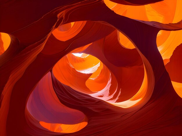 Antelope Canyon mit lebendigen, mehrfarbigen Nebelwirbeln