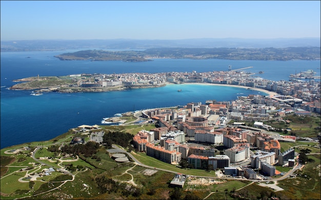 Foto antena de la coruña