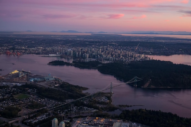 Antena da cidade de vancouver