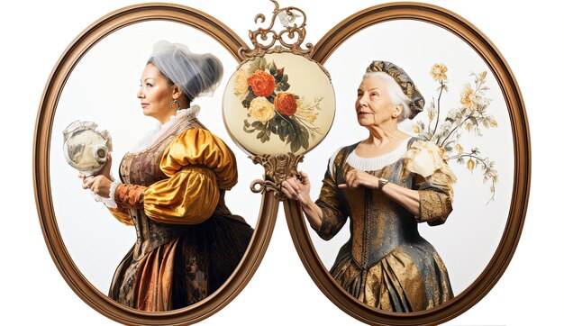 Antes e depois de uma abdominoplastia feminina no estilo de linguagem