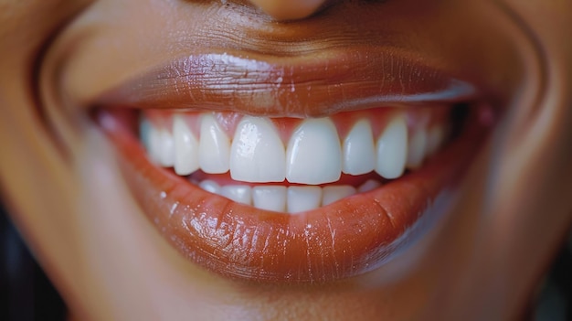 Foto antes e depois do tratamento de branqueamento ou branqueamento dos dentes closeup de sorrisos de jovens fêmeas caucasianas