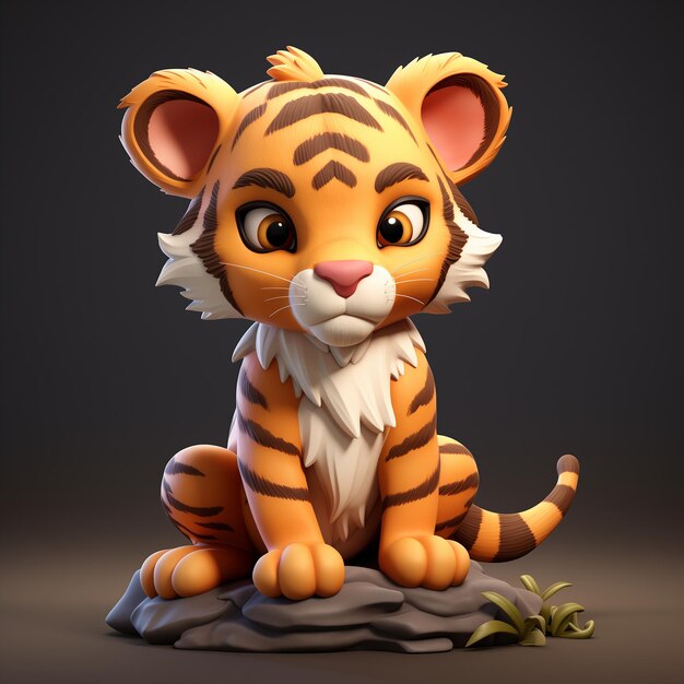 Anthropomorphe Tiere Chinesischer Tierkreis des Tigers 3D-Figur Tiercharakter