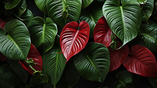 Foto anthurium jenmanii hoja planta hoja fondo