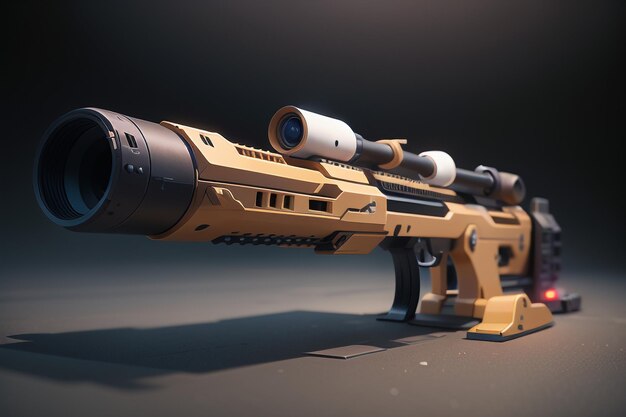 Anti material rifle sniper arma barrett equipamento do exército equipamento  de ataque rifle arma de renderização 3d