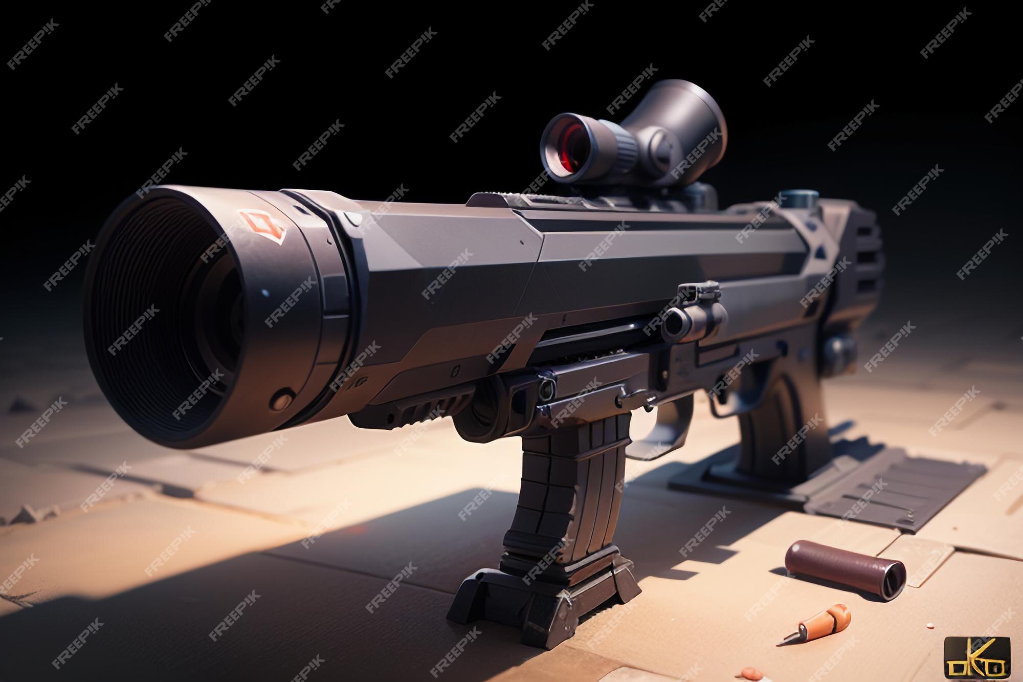 Anti material rifle sniper arma barrett equipamento do exército equipamento  de ataque rifle arma de renderização 3d