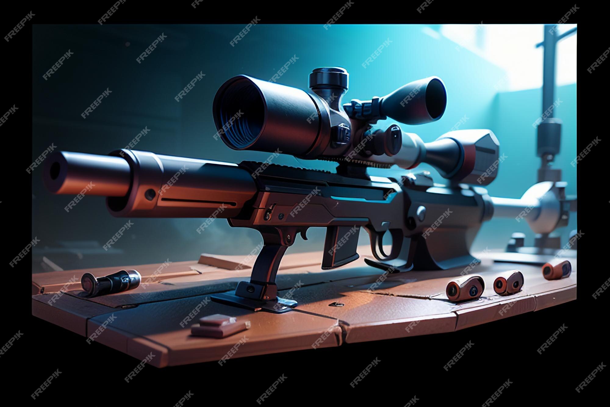 Anti material rifle sniper arma barrett equipamento do exército equipamento  de ataque rifle arma de renderização 3d