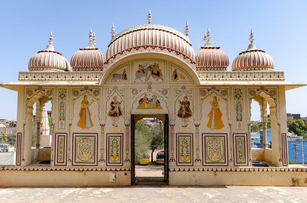 Antiga casa HaweliHaveli em Mandawa uma cidade medieval no estado de Rajasthan na Índia