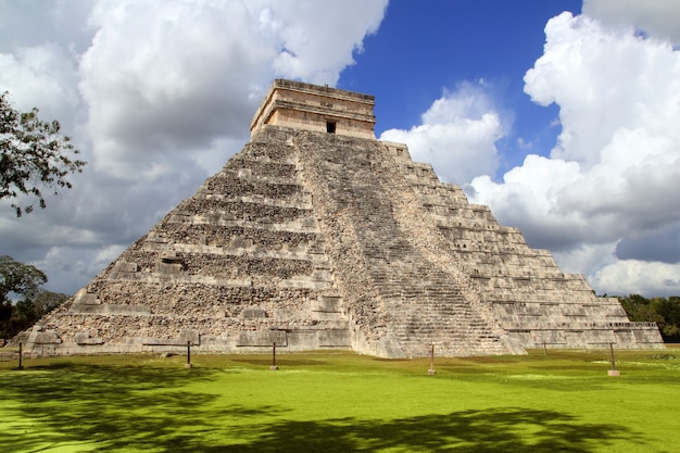 Antiga, chichen itza, mayan, pirâmide, templo, méxico