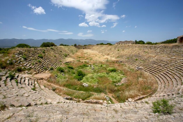 Antiga cidade de Afrodisias, Aydin/Turquia. Foto do conceito de viagem.
