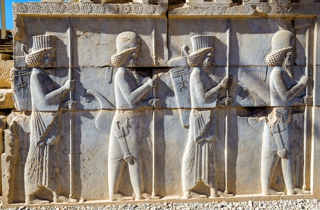 Antiga escultura persa em persépolis - irã