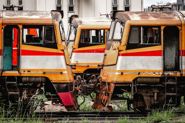 Antiga locomotiva elétrica diesel clássica