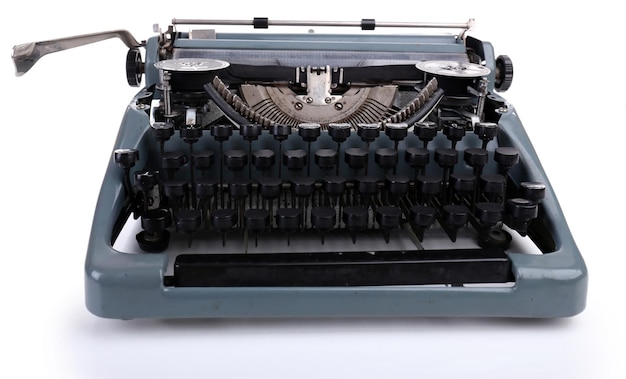 Antiga máquina de escrever Vintage máquina de escrever isolada no branco