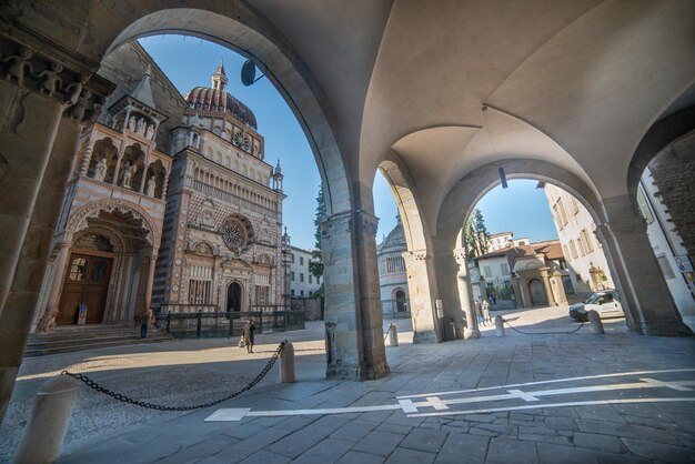 Antiga praça de bergamo