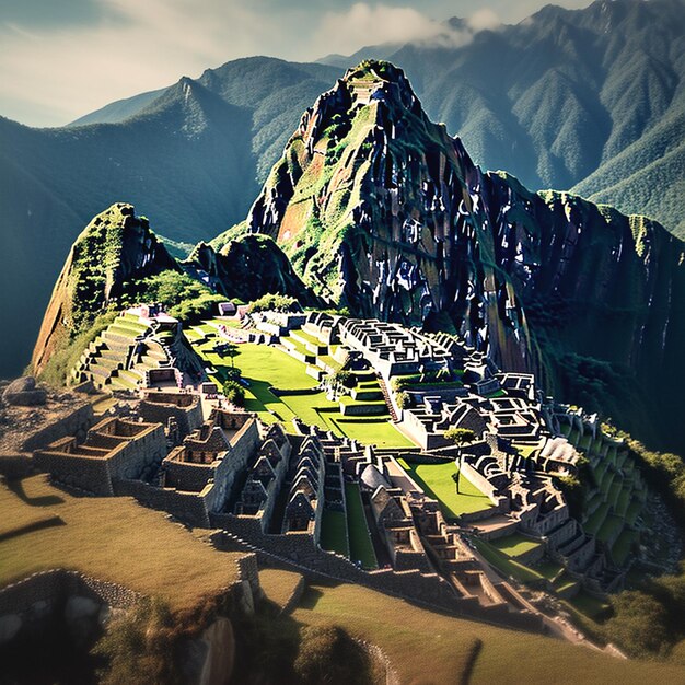 antiga ruína inca de machu picchu