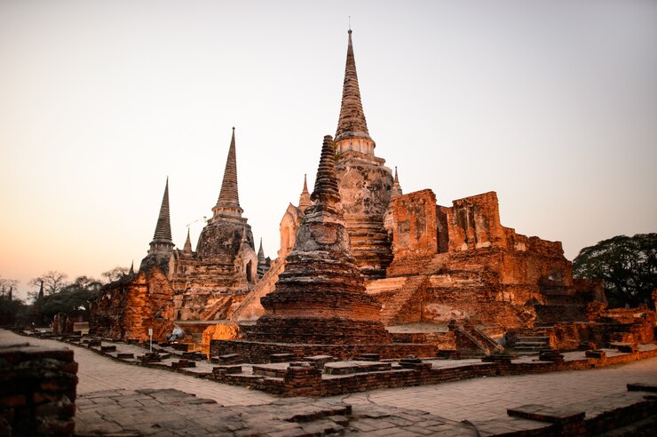 Antigas, templo, de, ayutthaya, província, (Ayutthaya, histórico, Park), ásia, tailandia