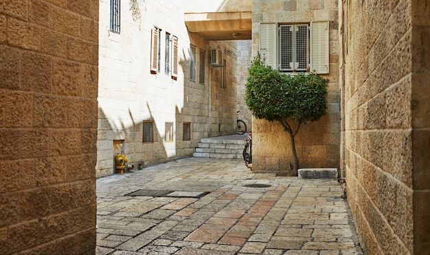 Antigo beco no bairro judeu, Jerusalém