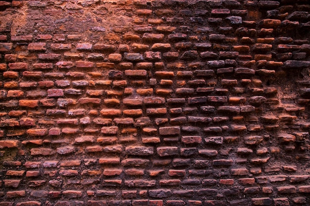 Antigo edifício histórico fundo de textura de parede de tijolos Fundo de textura abstrata de parede de tijolos