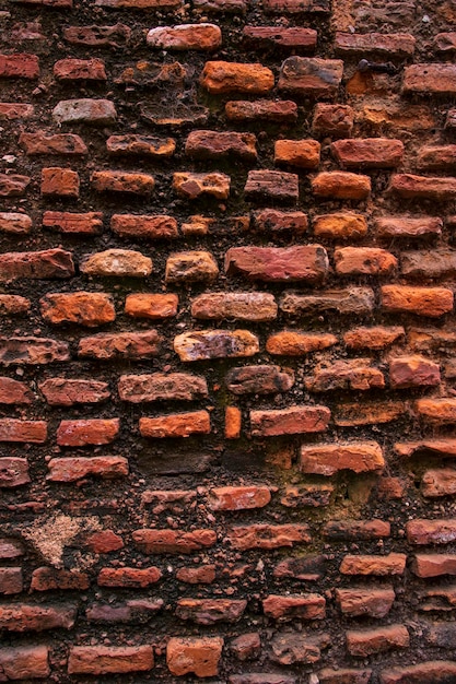 Antigo edifício histórico fundo de textura de parede de tijolos Fundo de textura abstrata de parede de tijolos