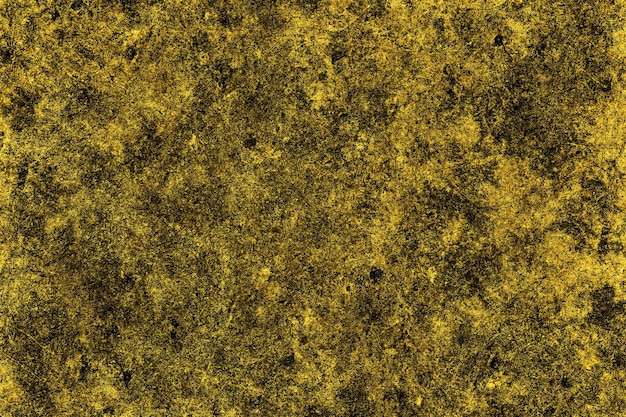 Antigo fundo de parede de concreto amarelo com texturas e manchas pesadas de grunge