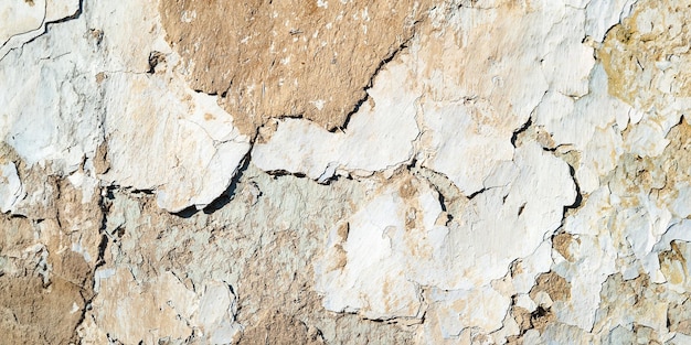 Antigo fundo de parede rebocado Textura de gesso velho descascado, desgastado e rachado