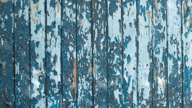 Antigo fundo de textura de cerca de madeira pintada azul