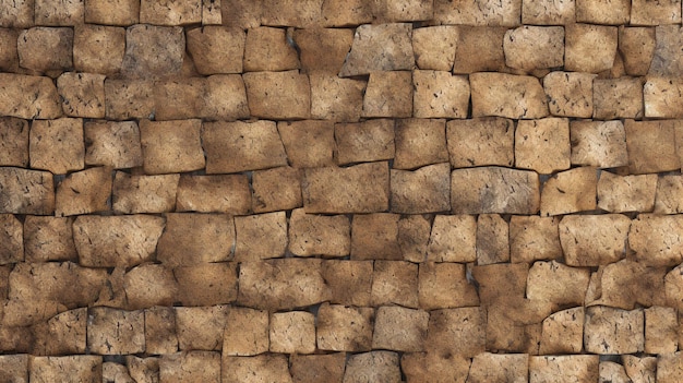 Antigo fundo de textura de parede de pedra Parede feita de blocos de pedra natural