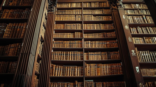 Antigo interior da biblioteca livros da biblioteca