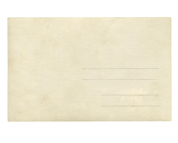 Antigo postal em branco