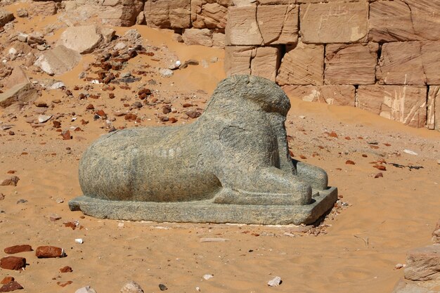 Antigo templo do faraó em jebel barkal, sudão