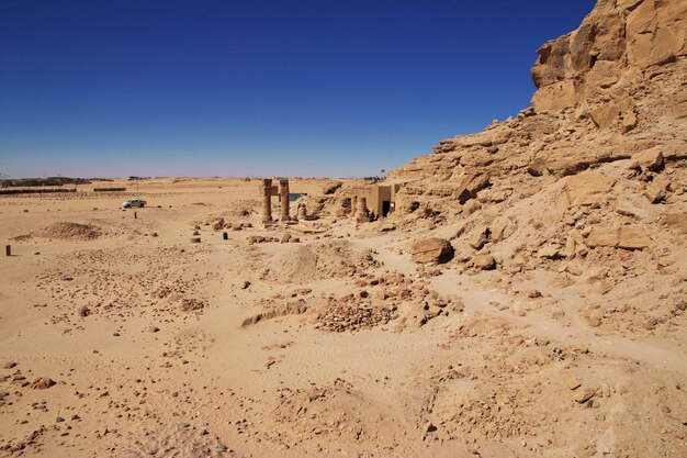 Antigo templo do faraó em jebel barkal, sudão