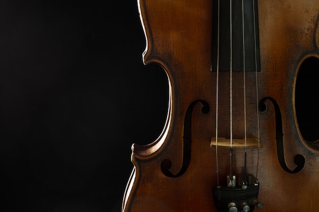 Antigo violino close-up