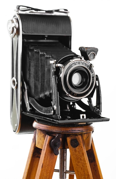 Foto antigua cámara de fotos mecánica