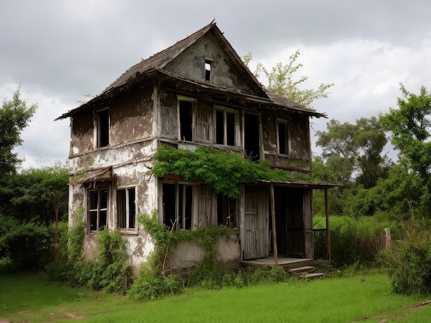 Una antigua casa en ruinas. Un paisaje espectacular.